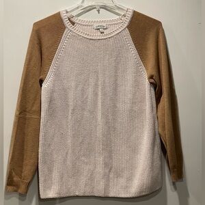 Orvis Ivory and Tan Pullover, Size XL